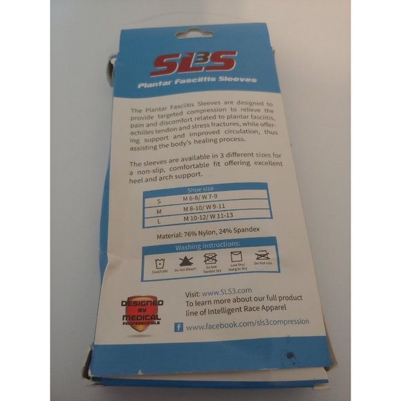 One Plantar Fasciitis Compression Sleeve - Black Medium - Picture 3 of 5